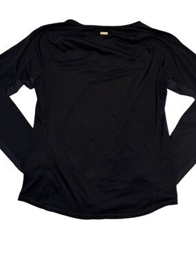 Alala Top, Women's Black Long Sleeve Athletic Top, Large, Lux, Alo